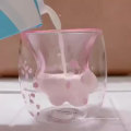 Double wall glass cat claw cup